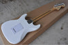 white pickguard reverse headstock electric guitar