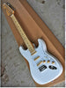 white pickguard reverse headstock electric guitar