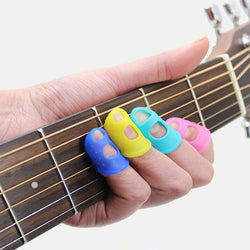 4pcs Guitar Fingertip Protector Fingerstall Silicone