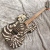 New black Skull carving body 6 strings electric guitar